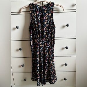 Jcrew Mercantile Floral Sleeveless Dress - navy and floral size 6